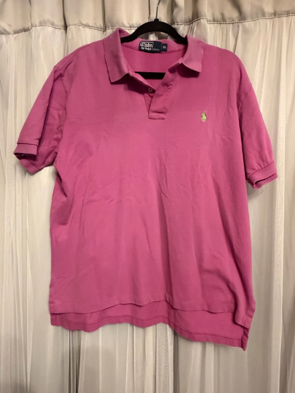 Ralph Lauren Men's Magenta Polo with Embroidered Pony